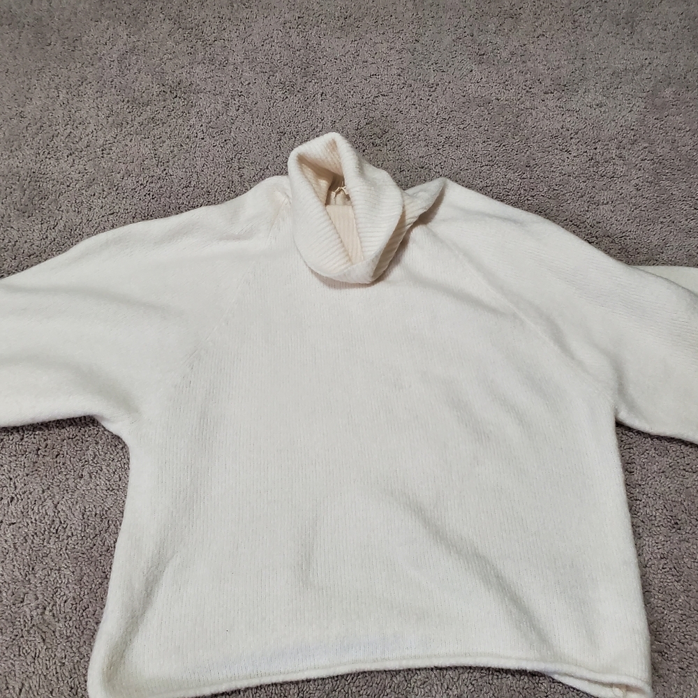Jodifl Cozy Cream Oversized Turtleneck Sweater